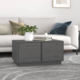 Solid gray pine wood coffee table 80x50x40 cm by vidaXL, Coffee table - Ref: Foro24-814421, Price: 68,35 €, Discount: %