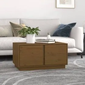 Massiver Couchtisch aus honigbraunem Kiefernholz, 80 x 50 x 40 cm von vidaXL, Couchtisch - Ref: Foro24-814422, Preis: 68,35 €...