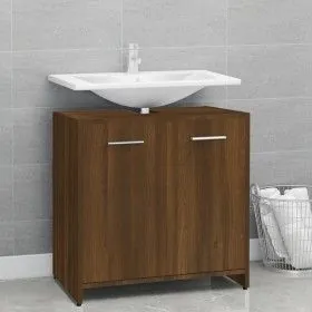 Badezimmerschrank aus braunem Eichensperrholz, 60 x 33 x 60 cm von vidaXL, Badezimmermöbel - Ref: Foro24-815527, Preis: 38,61...