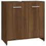Badezimmerschrank aus braunem Eichensperrholz, 60 x 33 x 60 cm von vidaXL, Badezimmermöbel - Ref: Foro24-815527, Preis: 38,61...