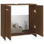 Badezimmerschrank aus braunem Eichensperrholz, 60 x 33 x 60 cm von vidaXL, Badezimmermöbel - Ref: Foro24-815527, Preis: 38,61...