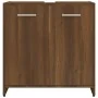 Badezimmerschrank aus braunem Eichensperrholz, 60 x 33 x 60 cm von vidaXL, Badezimmermöbel - Ref: Foro24-815527, Preis: 38,61...