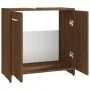 Badezimmerschrank aus braunem Eichensperrholz, 60 x 33 x 60 cm von vidaXL, Badezimmermöbel - Ref: Foro24-815527, Preis: 38,61...
