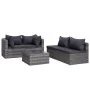 7-piece garden sofa set with gray synthetic rattan cushions by vidaXL, Garden sets - Ref: Foro24-3059493, Price: 737,97 €, Di...