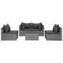 7-piece garden sofa set with gray synthetic rattan cushions by vidaXL, Garden sets - Ref: Foro24-3059493, Price: 737,97 €, Di...