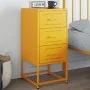 Mesita de noche acero amarillo mostaza 36x39x78 cm de , Mesitas de noche - Ref: Foro24-846584, Precio: 76,98 €, Descuento: %