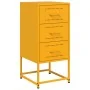 Mesita de noche acero amarillo mostaza 36x39x78 cm de , Mesitas de noche - Ref: Foro24-846584, Precio: 76,98 €, Descuento: %