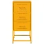 Mesita de noche acero amarillo mostaza 36x39x78 cm de , Mesitas de noche - Ref: Foro24-846584, Precio: 76,98 €, Descuento: %