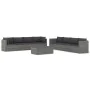 9-piece garden furniture set and gray synthetic rattan cushions by vidaXL, Garden sets - Ref: Foro24-3059495, Price: 890,95 €...