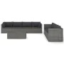 9-piece garden furniture set and gray synthetic rattan cushions by vidaXL, Garden sets - Ref: Foro24-3059495, Price: 890,95 €...
