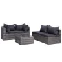 9-piece garden furniture set and gray synthetic rattan cushions by vidaXL, Garden sets - Ref: Foro24-3059495, Price: 890,95 €...