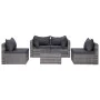 9-piece garden furniture set and gray synthetic rattan cushions by vidaXL, Garden sets - Ref: Foro24-3059495, Price: 890,95 €...
