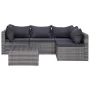 9-piece garden furniture set and gray synthetic rattan cushions by vidaXL, Garden sets - Ref: Foro24-3059495, Price: 890,95 €...