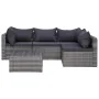 9-teiliges Gartenmöbel-Set und graue synthetische Rattankissen von vidaXL, Gartensets - Ref: Foro24-3059495, Preis: 890,95 €,...