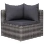 9-teiliges Gartenmöbel-Set und graue synthetische Rattankissen von vidaXL, Gartensets - Ref: Foro24-3059495, Preis: 890,95 €,...
