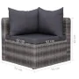 9-piece garden furniture set and gray synthetic rattan cushions by vidaXL, Garden sets - Ref: Foro24-3059495, Price: 890,95 €...