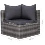 9-teiliges Gartenmöbel-Set und graue synthetische Rattankissen von vidaXL, Gartensets - Ref: Foro24-3059495, Preis: 890,95 €,...
