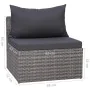 9-piece garden furniture set and gray synthetic rattan cushions by vidaXL, Garden sets - Ref: Foro24-3059495, Price: 890,95 €...