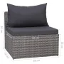 9-teiliges Gartenmöbel-Set und graue synthetische Rattankissen von vidaXL, Gartensets - Ref: Foro24-3059495, Preis: 890,95 €,...