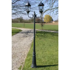 Gartenlaternenpfahl 2 Arme 230 cm dunkelgrün/schwarzes Aluminium von vidaXL, Außenbeleuchtung - Ref: Foro24-40244, Preis: 175...