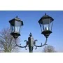 Gartenlaternenpfahl 2 Arme 230 cm dunkelgrün/schwarzes Aluminium von vidaXL, Außenbeleuchtung - Ref: Foro24-40244, Preis: 175...