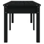 Banco jardín 2 plazas madera maciza pino negro 159,5x44x45 cm de vidaXL, Bancos de jardín - Ref: Foro24-824015, Precio: 61,53...