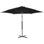 Sombrilla de jardín con palo de acero negro 300x230cm de vidaXL, Sombrillas - Ref: Foro24-312520, Precio: 98,78 €, Descuento: %