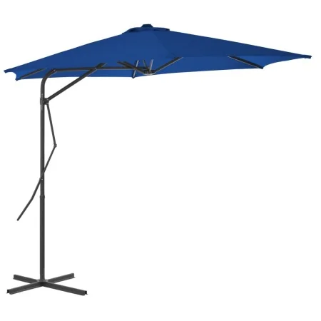 Sombrilla de jardín con palo de acero azul 300x230cm de vidaXL, Sombrillas - Ref: Foro24-312521, Precio: 76,40 €, Descuento: %