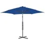 Sombrilla de jardín con palo de acero azul 300x230cm de vidaXL, Sombrillas - Ref: Foro24-312521, Precio: 76,40 €, Descuento: %