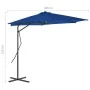 Sombrilla de jardín con palo de acero azul 300x230cm de vidaXL, Sombrillas - Ref: Foro24-312521, Precio: 76,40 €, Descuento: %