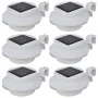 White solar spotlight for garden fences, 6 units by vidaXL, Outdoor lighting - Ref: Foro24-41181, Price: 43,37 €, Discount: %