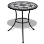 Black and white mosaic terrace bistro table 60 cm by vidaXL, Garden tables - Ref: Foro24-41532, Price: 97,71 €, Discount: %