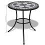 Black and white mosaic terrace bistro table 60 cm by vidaXL, Garden tables - Ref: Foro24-41532, Price: 97,71 €, Discount: %