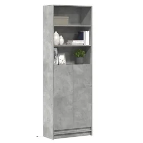 Sideboard with LED in gray concrete engineered wood 69x32.5x200 cm by , Sideboards - Ref: Foro24-3307908, Price: 126,78 €, Di...