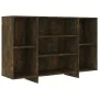 Aparador de madera de ingeniería roble ahumado 120x30x75 cm de vidaXL, Aparadores - Ref: Foro24-813065, Precio: 66,08 €, Desc...