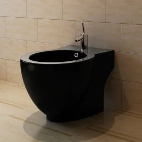 Bidet redondo de cerámica, negro de vidaXL, Bidés - Ref: Foro24-140666, Precio: 165,25 €, Descuento: %