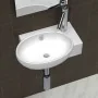 Lavabo con hueco de grifo y rebosadero cerámica blanco de vidaXL, Lavabos - Ref: Foro24-140698, Precio: 58,04 €, Descuento: %