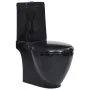 Inodoro WC redondo de cerámica con cisterna negro de vidaXL, Baños - Ref: Foro24-141136, Precio: 253,98 €, Descuento: %