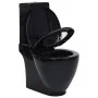 Inodoro WC redondo de cerámica con cisterna negro de vidaXL, Baños - Ref: Foro24-141136, Precio: 253,98 €, Descuento: %
