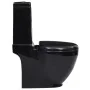 Inodoro WC redondo de cerámica con cisterna negro de vidaXL, Baños - Ref: Foro24-141136, Precio: 253,98 €, Descuento: %