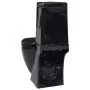 Inodoro WC redondo de cerámica con cisterna negro de vidaXL, Baños - Ref: Foro24-141136, Precio: 253,98 €, Descuento: %