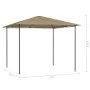 Cenador gris taupé 3x3x2,6 m 160 g/m² de vidaXL, Carpas y cenadores - Ref: Foro24-313609, Precio: 160,53 €, Descuento: %
