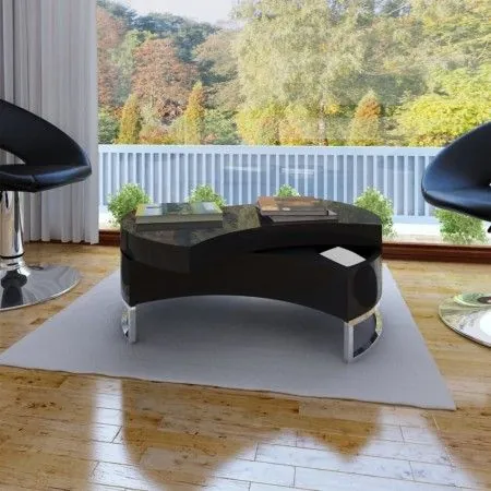 Modern and adjustable black glossy coffee table by vidaXL, Coffee table - Ref: Foro24-240425, Price: 317,85 €, Discount: %