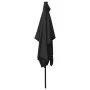 Umbrella with LED and black steel pole 2x3 m by vidaXL, Umbrellas - Ref: Foro24-313792, Price: 66,01 €, Discount: %