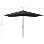 Umbrella with LED and black steel pole 2x3 m by vidaXL, Umbrellas - Ref: Foro24-313792, Price: 66,01 €, Discount: %