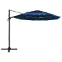 4-stufiger Sonnenschirm mit blauem Aluminiummast 3x3 m von vidaXL, Sonnenschirme - Ref: Foro24-313835, Preis: 159,21 €, Rabat...