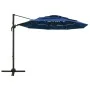 Sombrilla de 4 niveles con poste de aluminio azul 3x3 m de vidaXL, Sombrillas - Ref: Foro24-313835, Precio: 159,21 €, Descuen...