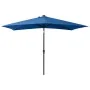 Regenschirm mit LED und azurblauem Stahlmast 2x3 m von vidaXL, Sonnenschirme - Ref: Foro24-313793, Preis: 66,22 €, Rabatt: %