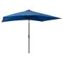 Regenschirm mit LED und azurblauem Stahlmast 2x3 m von vidaXL, Sonnenschirme - Ref: Foro24-313793, Preis: 66,22 €, Rabatt: %
