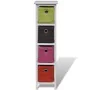 Storage shelf with colorful paulownia wood baskets by vidaXL, Lockers and storage cabinets - Ref: Foro24-241540, Price: 94,74...
